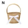 1PC Gift Bag Party Burlap Storage Basket Linen Handle Baby Shower Lace Wedding Ceremony Flower Basket Table Decoration
