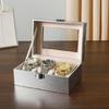 Органайзеры для дорогих часов Прозрачное окно для обзора Многоцелевой кейс-коробка для хранения украшений Премиальная композитная конструкция