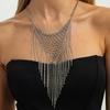 Charm Tassel Necklace Triangle Bohemian Collarbone Chain Fashion Multi Layer Necklace  Women