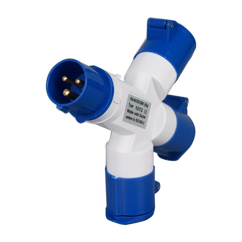 16A 2/3-ходовой разветвитель, устойчивый к коррозии, электрический сетевой адаптер для подключения караванов, автодомов