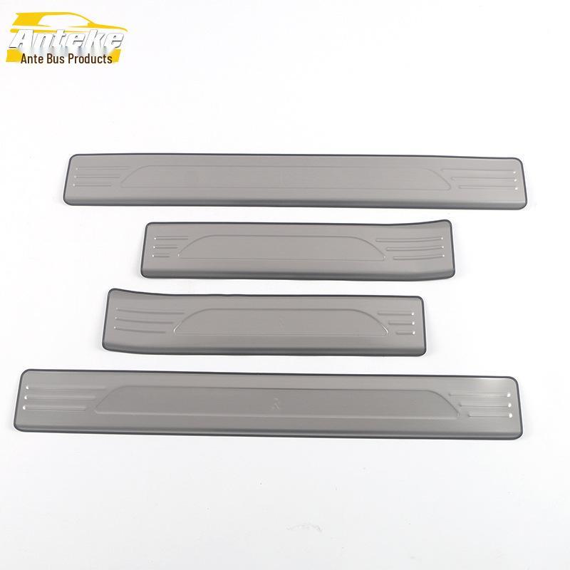 Lantu 21 Door Sill Decoration Sticker & Stainless Steel Welcome Pedal Anti-Scratch Scuff Strip