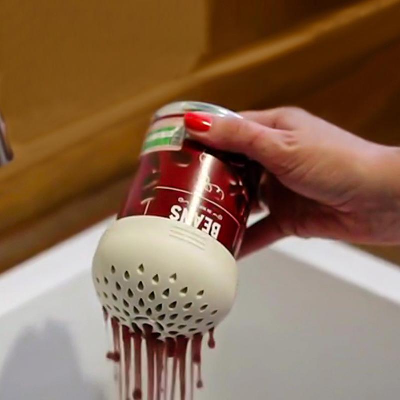 Food Grade Silicone Gel Filter Water Filter Cover Filter Funnel Multi-Use Mini Colander Food Mesh Can Drainer Kitchen Gadget