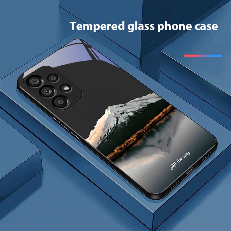 Темный Лес Белый Для Samsung Galaxy S 8 9 10 20 Plus 21 FE 22 23 24 Ultra S7 Edge Черный Закаленное Стекло Чехол для Телефона Твердый Чехол