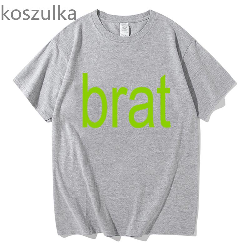 Футболки Charli xcx Brat из чистого хлопка унисекс с рисунком футболка мужская женская летняя мужская футболка большого размера с коротким рукавом