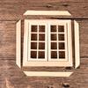 1:12 Dollhouse Miniature Door Window 16 Grids Square Windows Model Home Decor