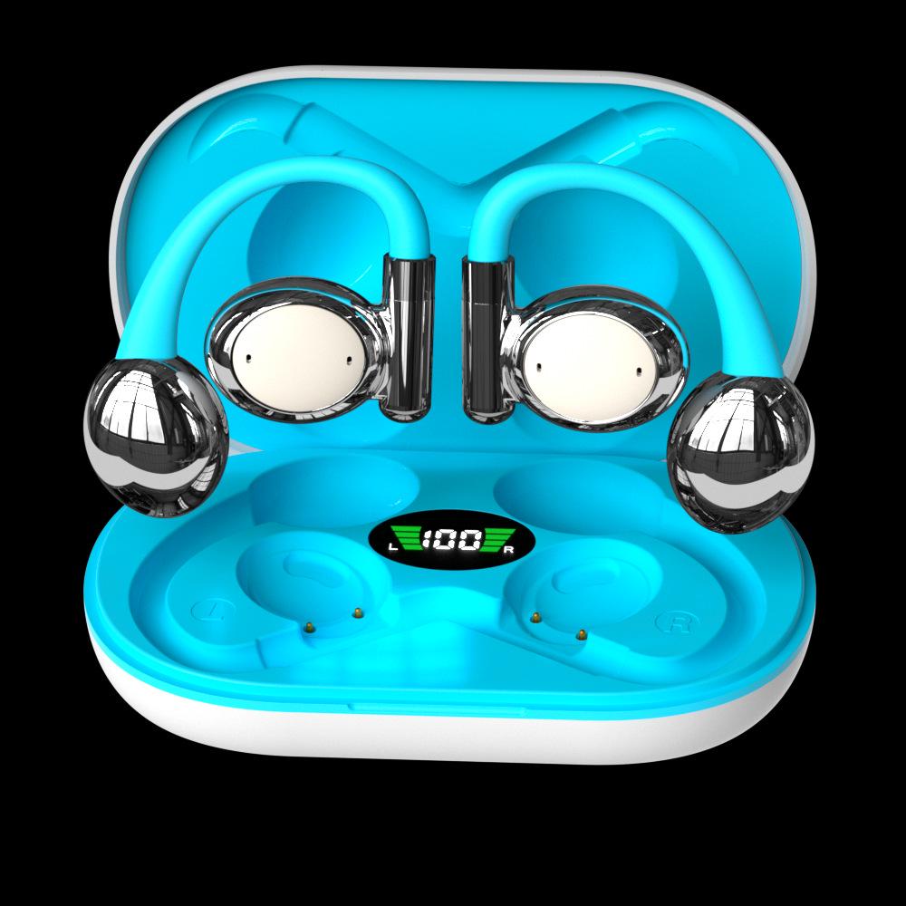 Smart Bluetooth Sports Earphones with Digital Display, Ultra-Long Battery, and Non-In-Ear Ear Hook Design