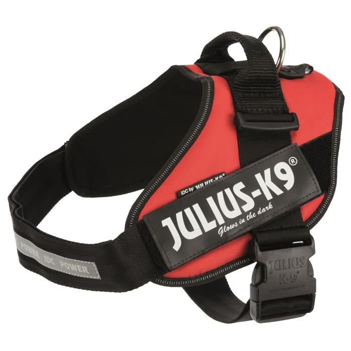 Harnais Power IDC 2 - JULIUS K9 - L - XL - 71-96 Cm - 50 Mm - Rouge - Pour Chien