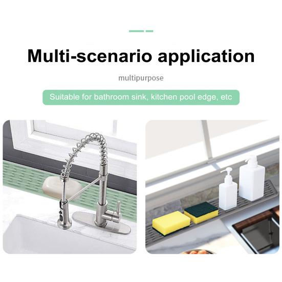 Узкий длинный силиконовый нескользящий коврик, термостойкий водонепроницаемый коврик для сушки, многофункциональный кухонный коврик для столешницы, прямоугольная мойка, сушилка для посуды