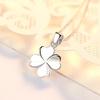 Привет, подлинная подвеска в виде четырехлистного клевера в коробке/звено-цепочка, ожерелье, женское серебряное цветное ювелирное изделие Lucky Clover