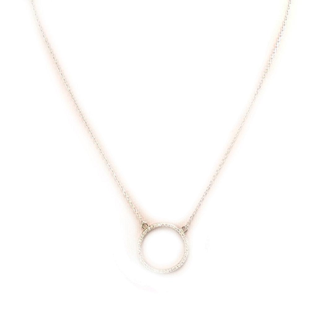 Les Trésors De Lily [L4613] - Серебряное колье "Богиня" серебристо-белое (родиевое покрытие) - 22 мм