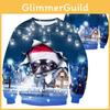 Unisex Ugly Christmas Sweater With Funny Dog Print And Soft Breathable Fabric
