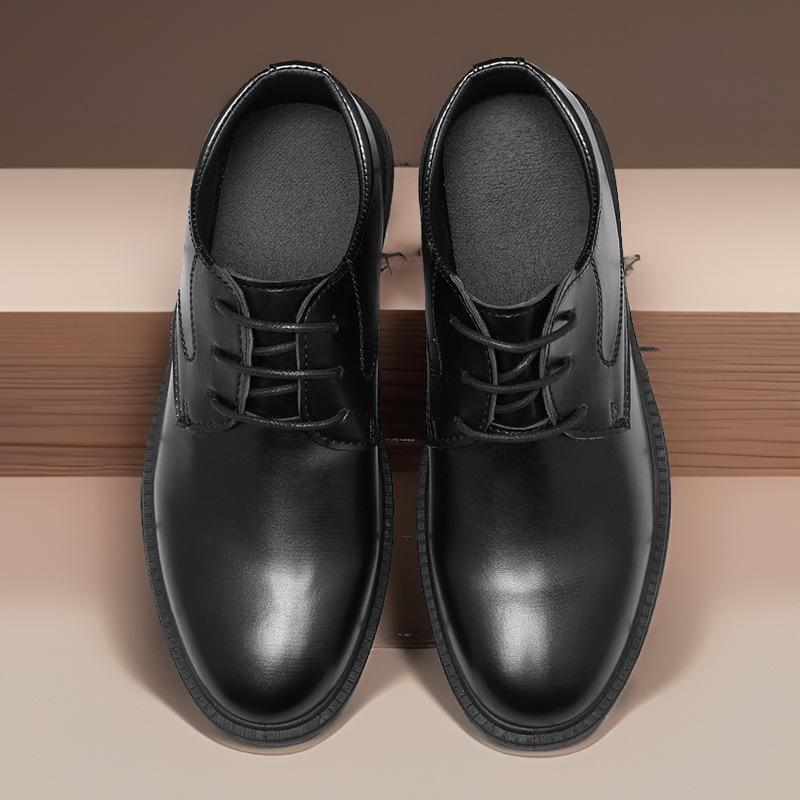 Men's Autumn Leather Shoes & Korean-Style Business Suits: Versatile, Youthful, Casual & Perfect for Office or Groom Wedding.