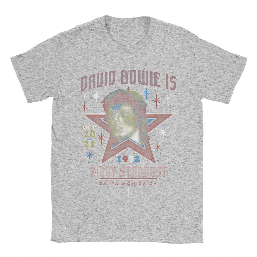 Novelty David Bowie is Ziggy Stardust TShirts Unisex Round Collar Cotton T Shirt Short Sleeve Tees Gift Clothing