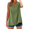 Women's Shirt Summer Fashion Casual Button Loose Sleeveless Bamboo Cotton Top Women's Wear