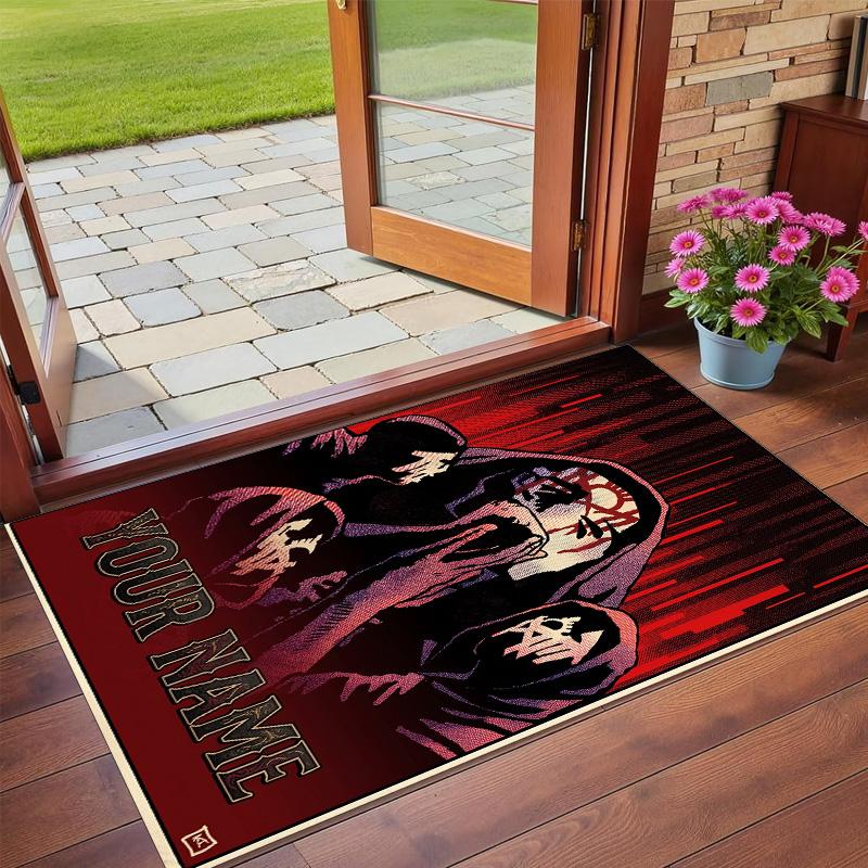 Crystal Velvet Rug Custom Name Text, Soft Non Slip Floor Mat Home DecorSleep Token