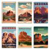 Винтажный туристический постер Седоны Юго-западное спокойствие раскрыто Аризона Металлическая табличка Железная фреска Клуб Бар Настроить Жестяная вывеска Постер