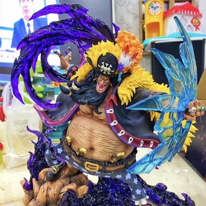 Фигурка Черной Бороды из One Piece, ПВХ, Коллекционная Статуэтка, Сила Дьявольского Плода Темного Льда, Настольное Украшение для Коллекции Аниме