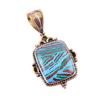 Натуральный камень Радужная Кальцилика 925 Проба Стерлинговое Серебро Двухцветная Подвеска 1,5" V3U93