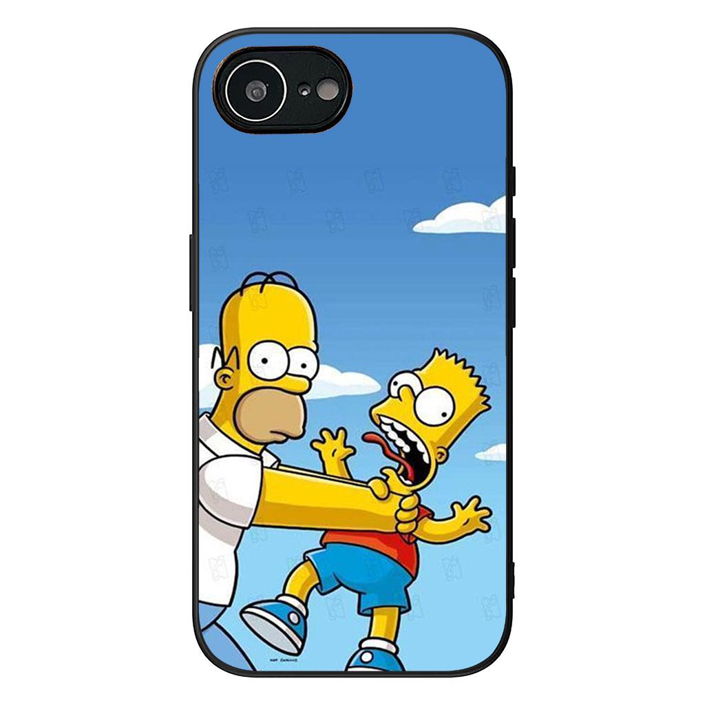 Мультяшный S-Симпсоны-Смешной Барт Чехол для телефона для Apple iPhone 16 15 14 Plus 13 12 Mini 17 Pro Max + ProMax 16E Air Case