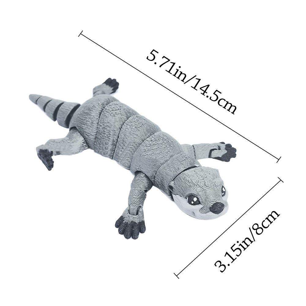 Solid Color Otter Model Toy 3D Printed Mini Otter Doll Cute Otter Action Figurine  Desktop