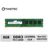 Timetec Hynix IC 8GB DDR3 1333MHz PC3-10600 Unbuffered Non-ECC 1.5V CL9 2Rx8 Dual Rank 240 Pin UDIMM Bureau Mémoire RAM Module Upgra