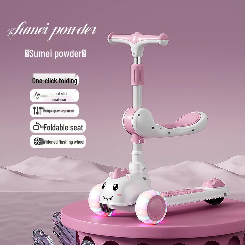 Детский складной самокат - Возраст 2-10 лет, для мальчиков и девочек