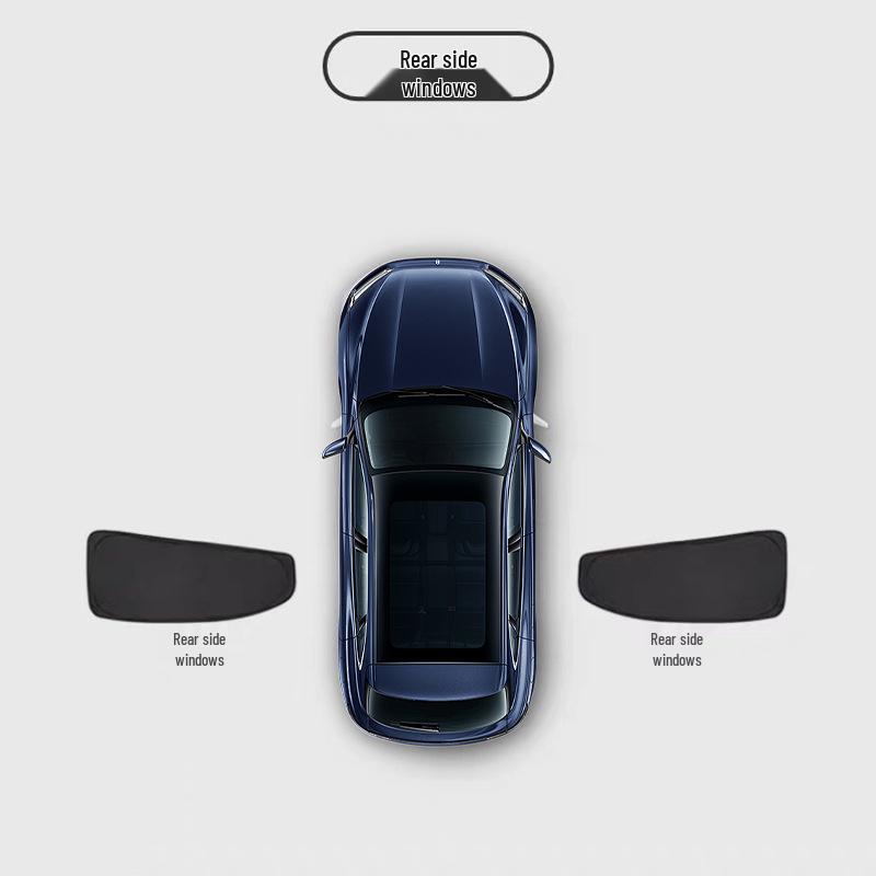 Комплект солнцезащитных шторок для автомобиля AITO New M8: Переднее лобовое стекло и боковые окна второго ряда шторки для конфиденциальности