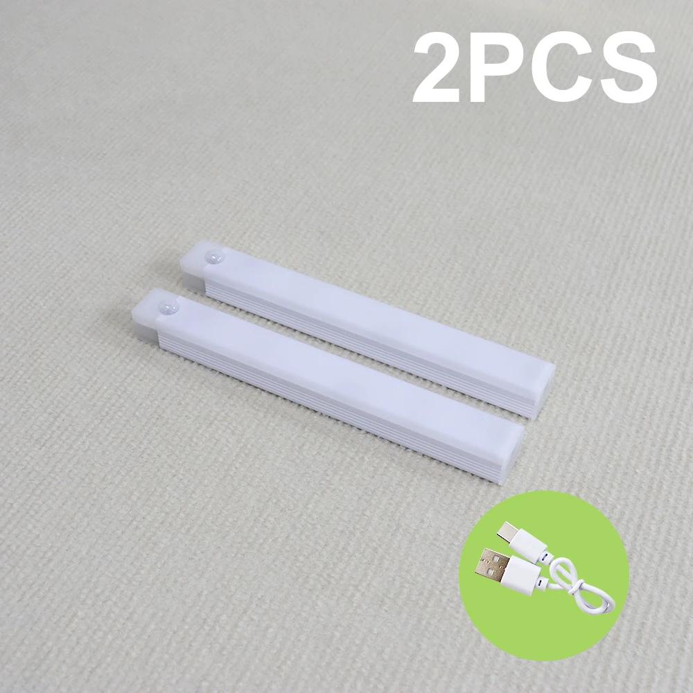 Runtowo 2pcs LED Motion Sensor Light Wireless Night Light Rechargeable Light Cabinet Wardrobe Staircase Backlight For Kitchen