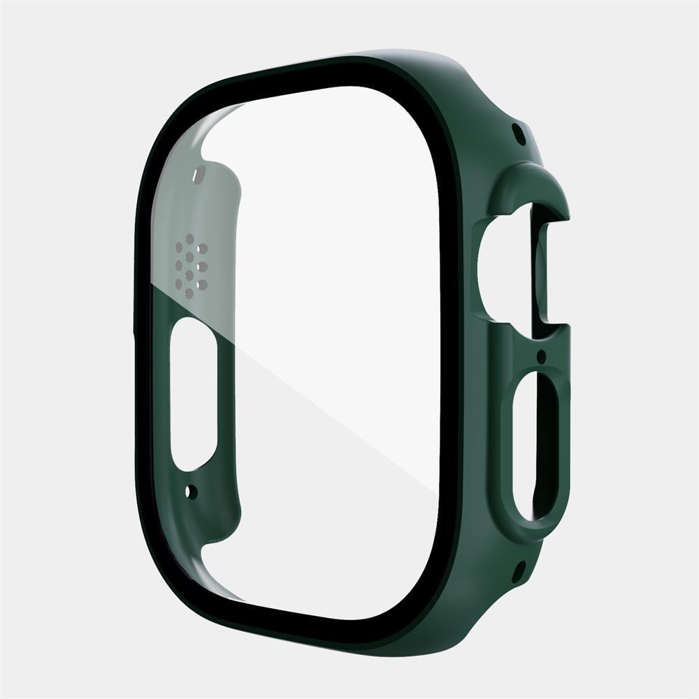 Пленка с чехлом из ПК для Apple Watch Ultra 9 8 7 49 мм 41 мм 45 мм SE 6 5 4 3 2 1 40 мм 44 мм 42 мм 38 мм Защитная пленка из закаленного стекла для экрана, бампер