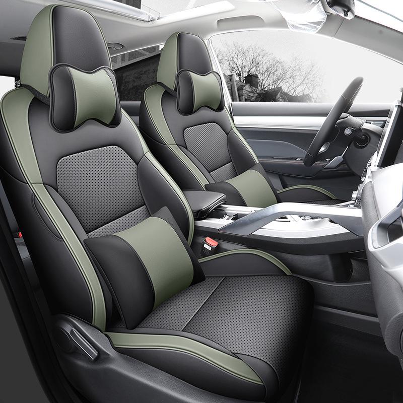 Bin Yue All-Season Leather Car Seat Cover, Full Surround, Universal Fit for Five Seats