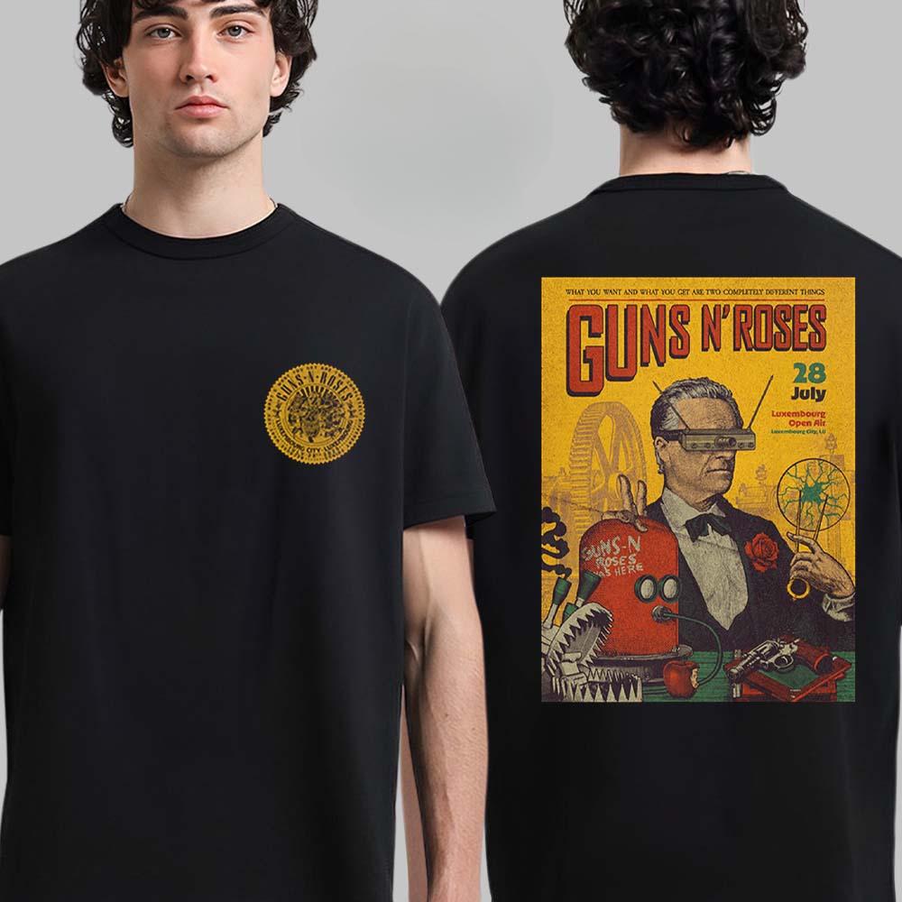 2026 Guns N Roses Cotton Band Shirt Unisex Summer Short Sleeve Fashion Brand Tee Luxury Casual Vintage