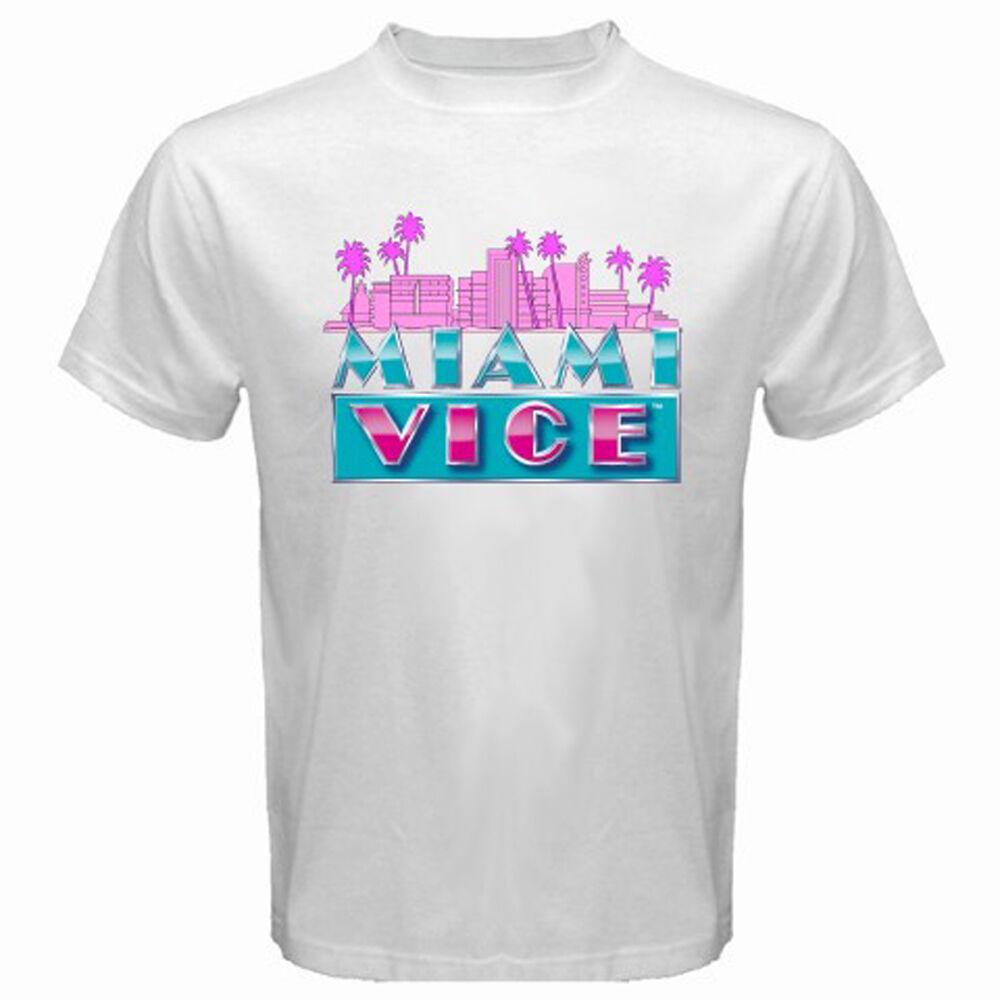 Белая футболка унисекс MIAMI VICE TV Series Don Johnson