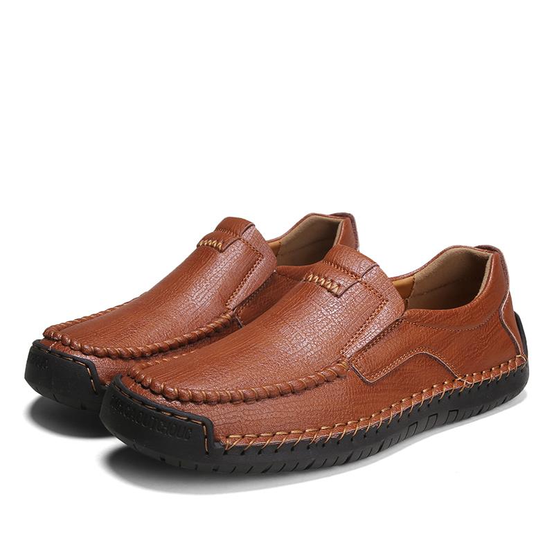 Мужские туфли из натуральной кожи в стиле ретро большого размера сверхлегкие ручной работы повседневные мужские ботильоны