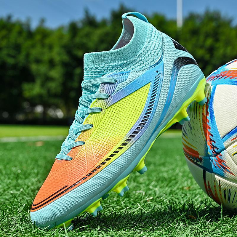 Fashion Mens Soccer Shoes TF/FG High Ankle Football Boots Kids Women Outdoor Sports Shoes Multicolor Training Match Athletic Sneakers