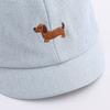 Cute Dog Embroidery Baby Baseball Cap Summer Short Brim Infant Boy Girl Peaked Hat Adjustable Toddler Casual Sunscreen Caps