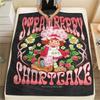 Strawberry Shortcake Print FlAannel Blanket, High quality Comfortable for All Seasons, Home Decor, Warmth and Comfort