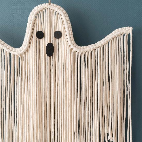 Хэллоуин Привидение Украшения Ручной работы Кисточка Привидение Белая Веревка Привидение Декор Подвесное Привидение Настенное Искусство Подарок