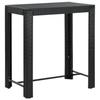 Bar Table - vidaXL - Black - Woven Resin - Powder-coated Steel - 100x60.5x110.5 Cm