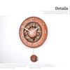 Radio-controlled wall clock, Bailey Rose antique wall clock, pendulum clock, stylish wall clock, Nordic interior