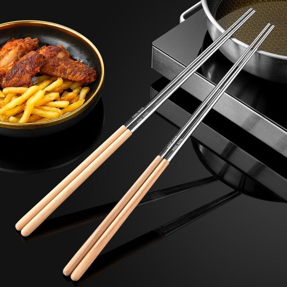 316 Stainless Steel Chinese Chopsticks Heat Resistant Metal Chopstick Kitchen Tools