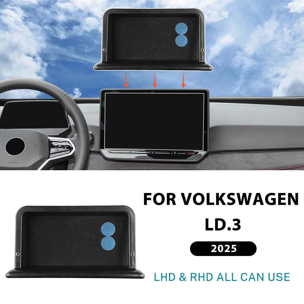 Ящик для хранения на приборной панели LHD RHD для Volkswagen VW ID3 ID4 CROZZ 2025-ВЫПУСК Скрытый лоток в центральной консоли за экраном Автомобильные аксессуары