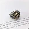 Кольцо-череп мужское, доминирующий ретро-стиль, регулируемое отверстие, аксессуар-кольцо для еды в подарок