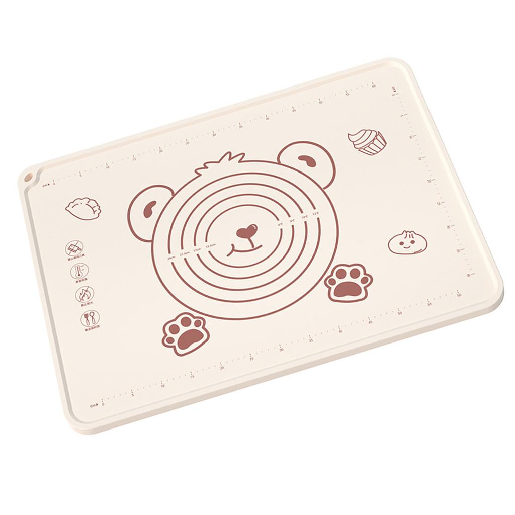 Коврик для теста предотвращает скольжение без запаха, утолщенный силиконовый коврик для раскатывания теста со шкалой для выпечки пиццы