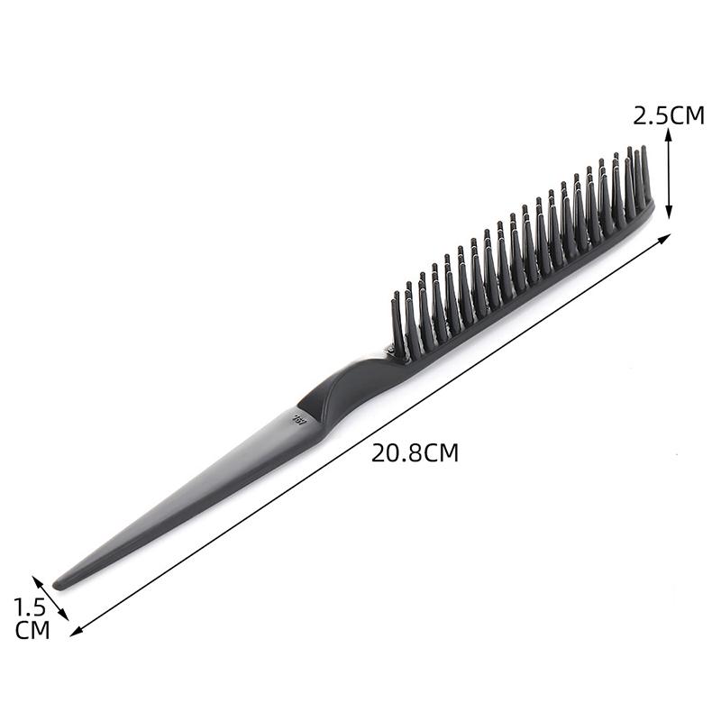 1/2pcs, Mouse Tail Comb Women's Fine Tooth Comb Parting Carbon Fiber Root Teasing Anti-static Hair Design