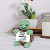 Positive Crochet Turtle Handmade Crocheted Turtle Mini Positive Turtle with Emotional Support Card for Women Men Birthday Present
