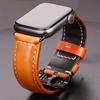 Watchband Oil Wax Genuine Leather Watchband For Apple Watch Band 38mm 40mm 41mm 42mm 44mm 45mm Cowhide Vintage Strap 7 6 5 4 3 Se Iwatch