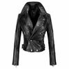 HOT Women's Black Biker Motorcycle Slim Fit Genuine Lambskin Leather Jacket