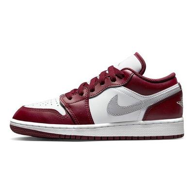 Детские кроссовки Air 1 Low GS Cherrywood Red White Cement-Grey 553560-615