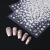 Winter Snowflake Christmas Nail Art Sticker White 3D Relief Adhesive Nail Art Decoration Sticker Nail Charm Manicure Decals