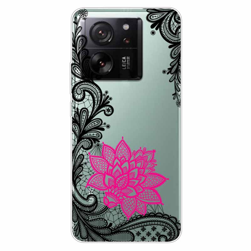 Soft Clear Cover For Xiaomi 13T Case TPU Lovely Cat Silicone Covers For Xiaomi Mi 13T Cases Transparent for Xiaomi13T Bumpers
